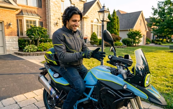 Hombre con moto