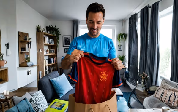 hombre con camiseta selección